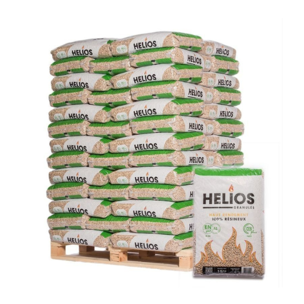 HELIOS Holzpellets DIN Plus / EN Plus A1 – 975 kg Palette