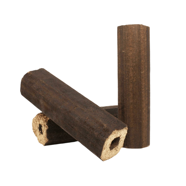 PiniKay Octagon Hartholzbriketts Heizfuxx – 960 kg Gesamtgewicht (96 Gebinde à 10 kg) – Hochverdichtete Achteck-Briketts für Ofen und Kamin