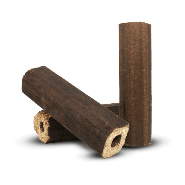 PiniKay Quadro Hartholzbriketts von Heizfuxx – 960 kg Großpalette (96 x 10 kg) – Verdichtete Vierkant-Holzpresslinge für Heizungen