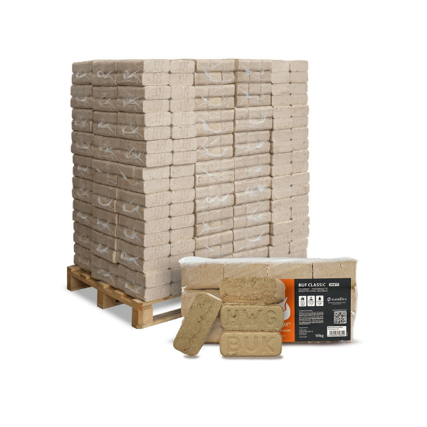 Heizfuxx RUF Classic White Holzbriketts – 960 kg Palette