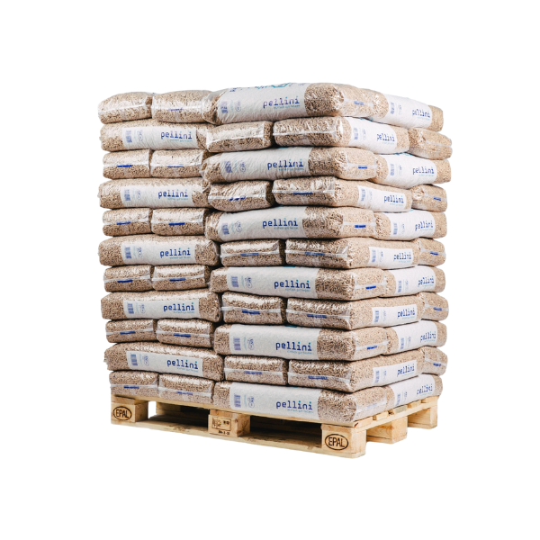 Pellini ENplus A1 Premium-Holzpellets – 990 kg Palette (66 Säcke à 15 kg) – Hochwertige Brennstoffpellets für Pelletkessel
